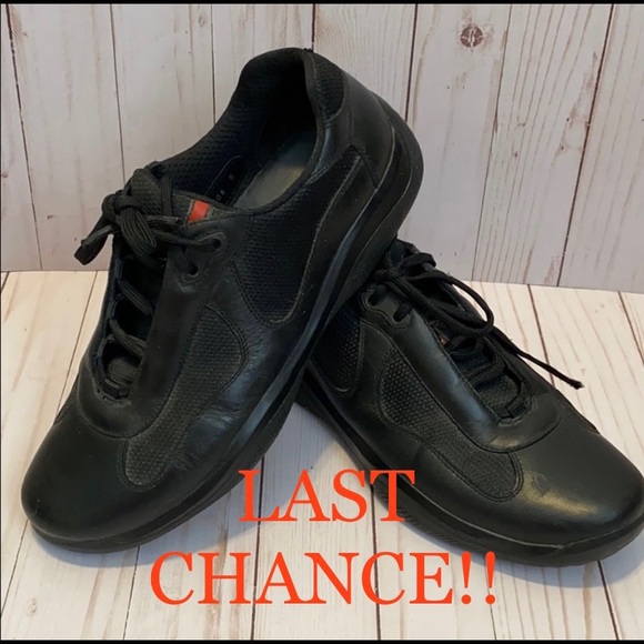 Prada Other - Prada men’s black leather sneaker✨TAKEN DOWN FRIDAY 2/4/22✨